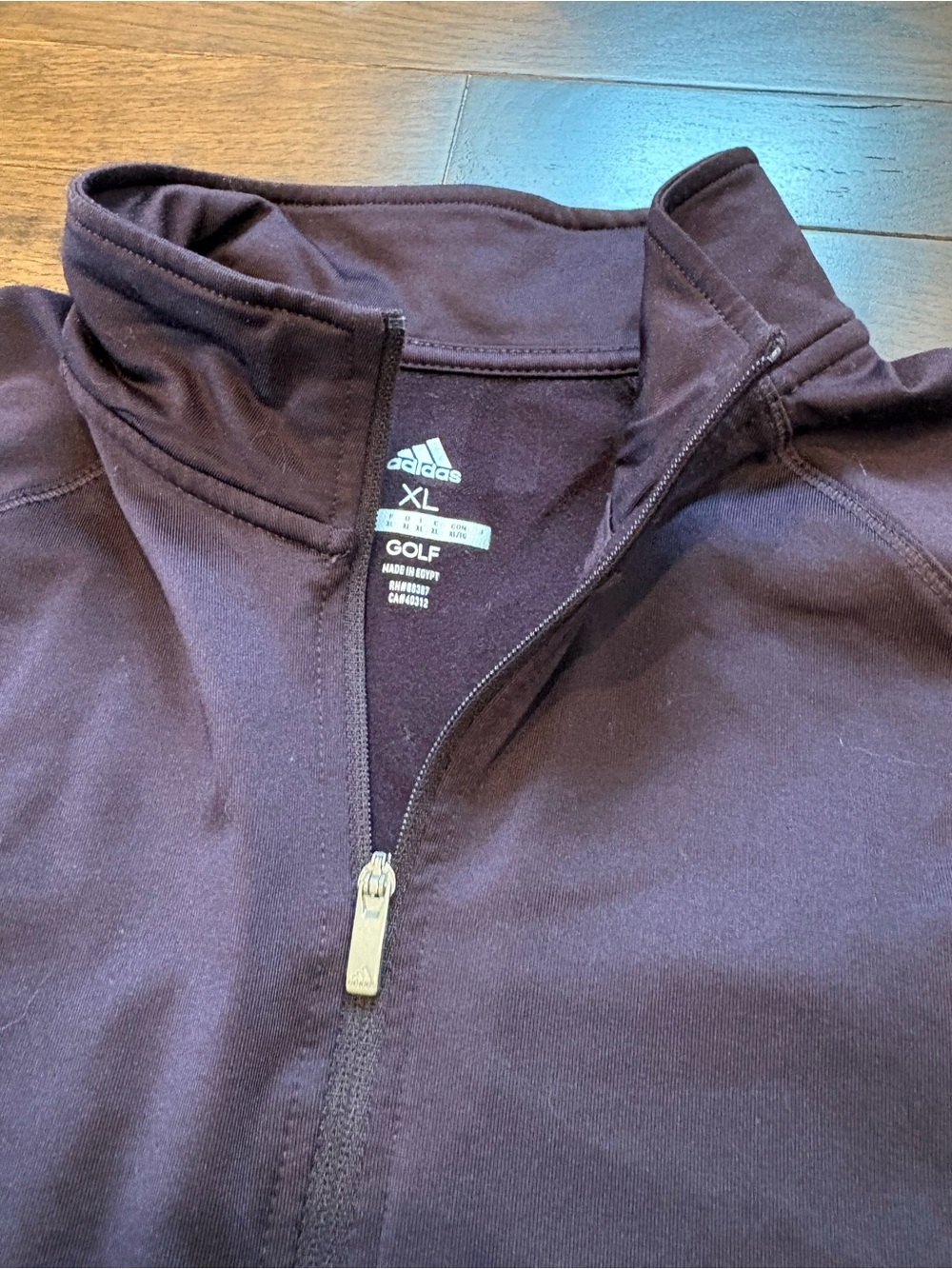 Adidas Golf Fleece Lined Quarter Zip Pullover Thumbholes Womens XL Purple - Picture 2 of 9